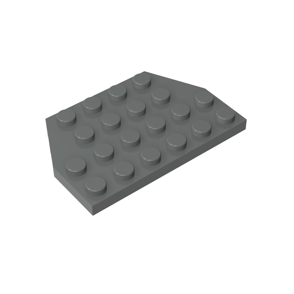 Plaque en coin 4 x 6 Coins coupés-MyGobricksFr