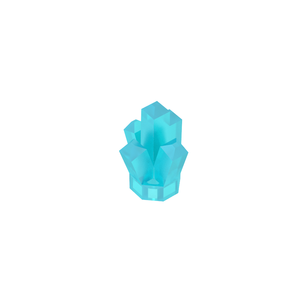 Pierre 1 x 1 Cristal 5 Points-MyGobricksFr