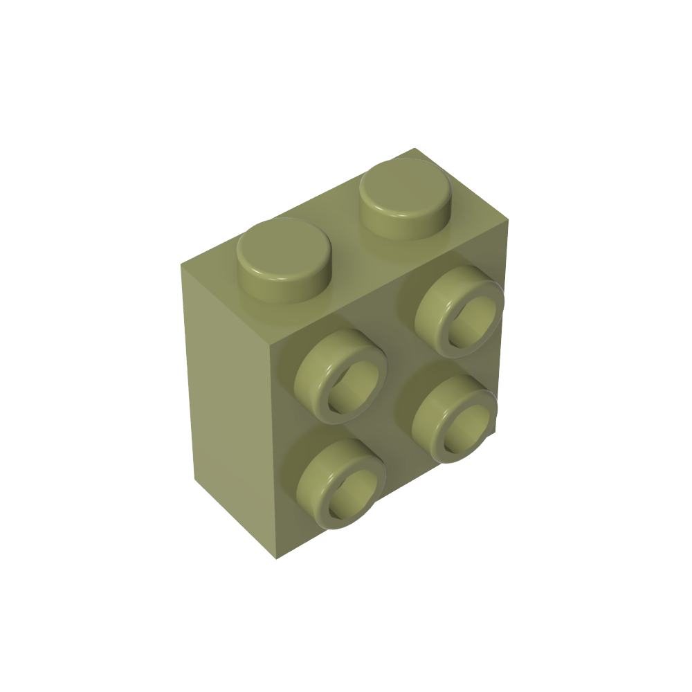 Brique spéciale 1 x 2 x 1 2/3 avec quatre tenons sur une face-MyGobricksFr