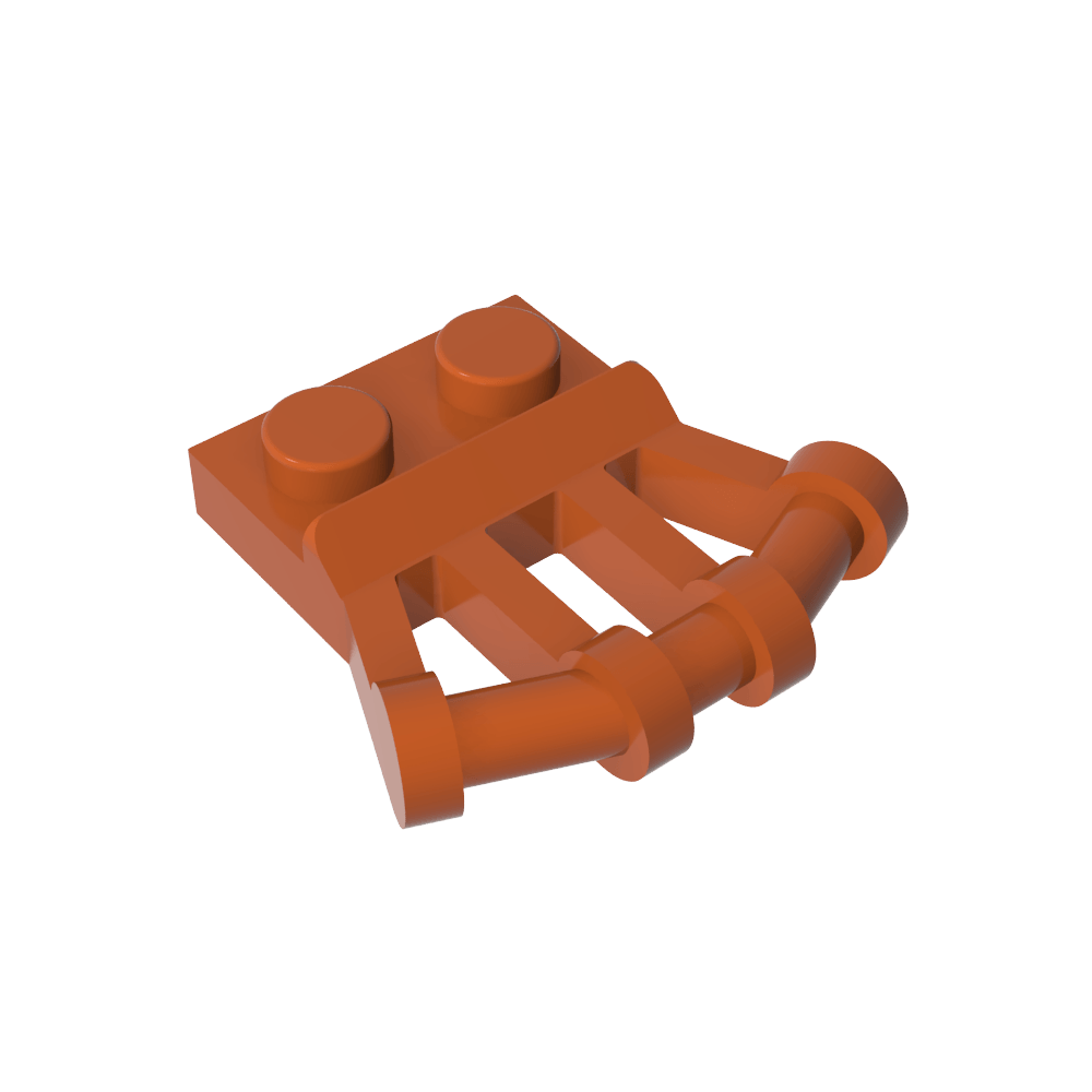 Assiette spéciale 1 x 2 avec poignées inclinées sur le côté-MyGobricksFr