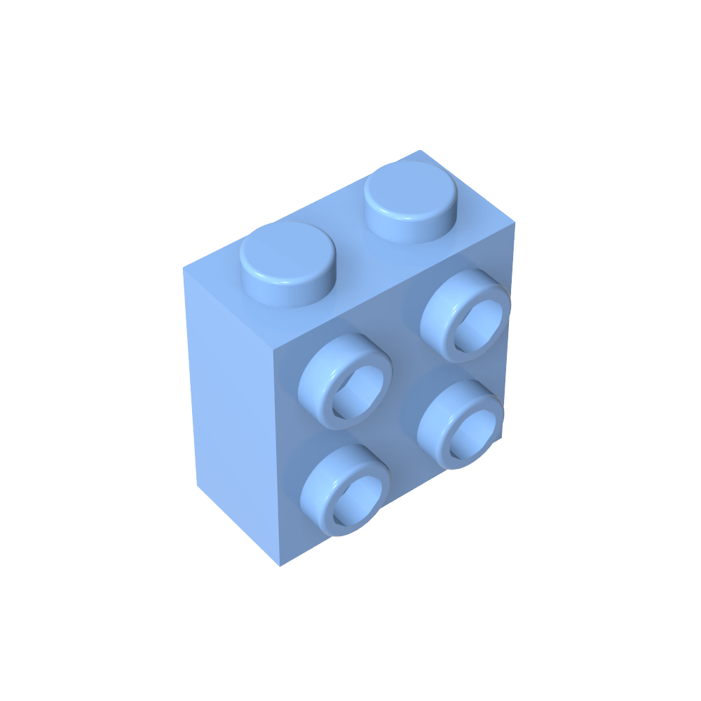 Brique spéciale 1 x 2 x 1 2/3 avec quatre tenons sur une face-MyGobricksFr