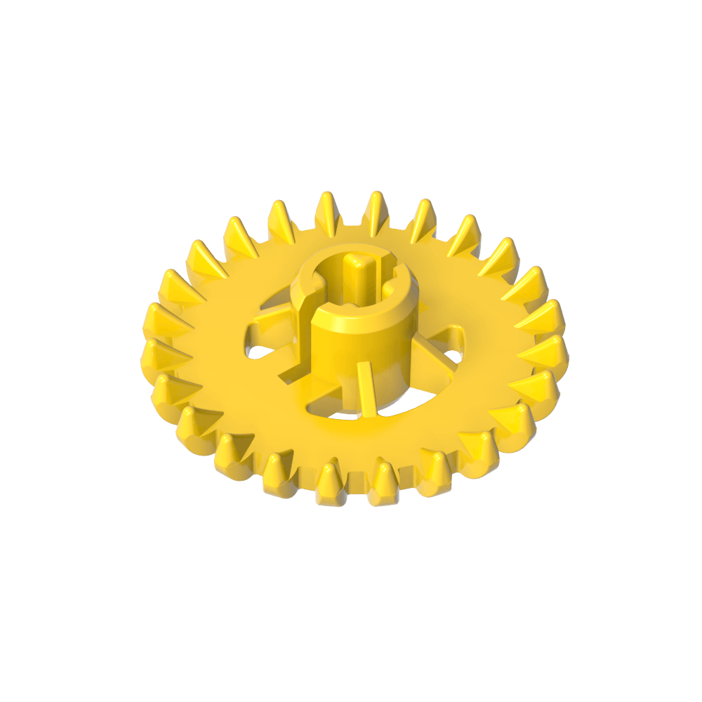 Couronne Technic Gear 24 dents avec renforts [Nouveau style]-MyGobricksFr