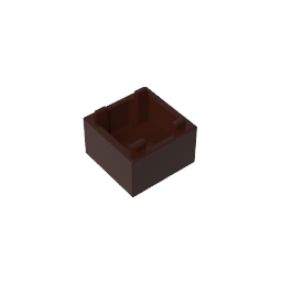 Conteneur, boîte 2 x 2 x 1 – Ouverture sur le dessus avec fond intérieur plat-MyGobricksFr