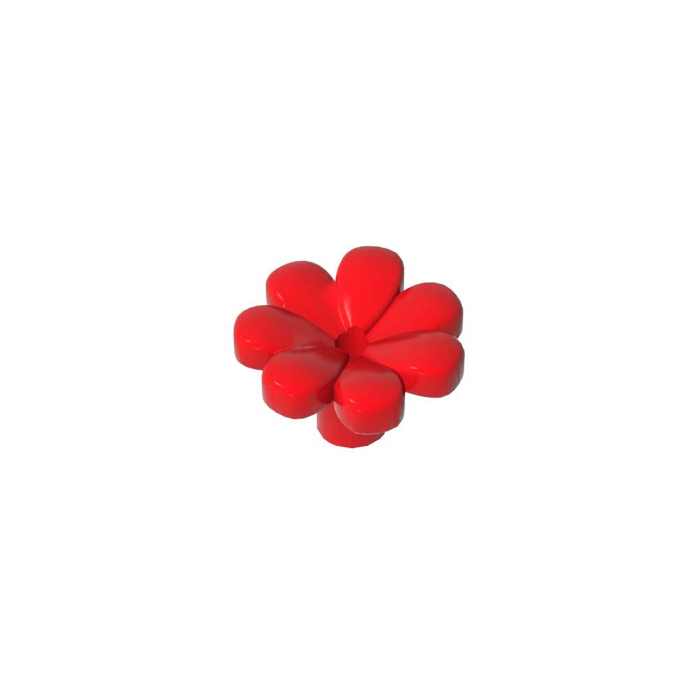 Accessoire pour plante, fleur ou figurine, avec 7 pétales épais et une épingle.-MyGobricksFr