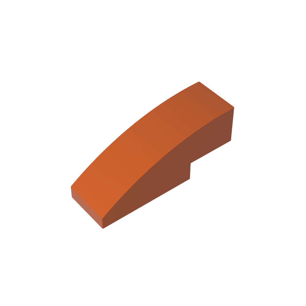 Toit incurvé en pente 3 x 1 sans montants-MyGobricksFr