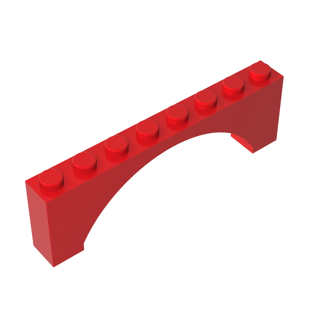Arche en briques 1 x 8 x 2 surélevée-MyGobricksFr