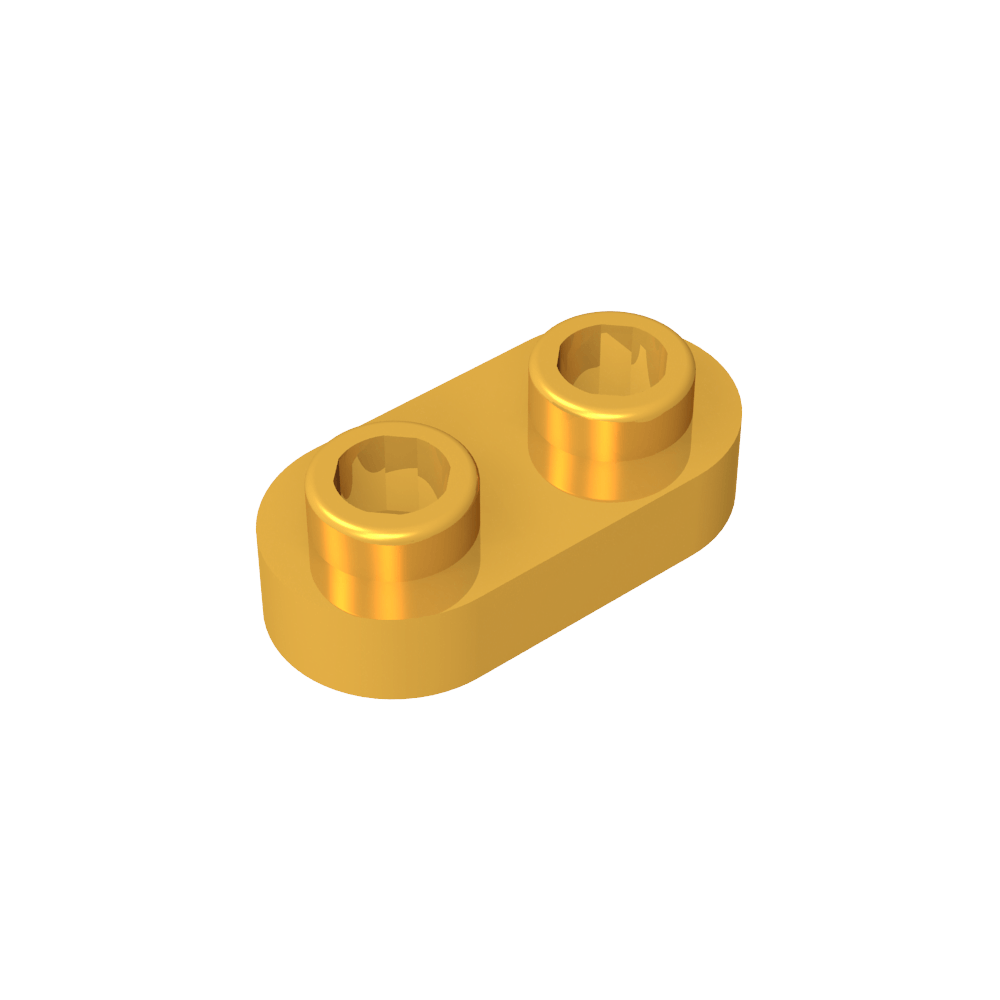 Plaque spéciale 1 x 2 arrondie avec 2 goujons ouverts-MyGobricksFr