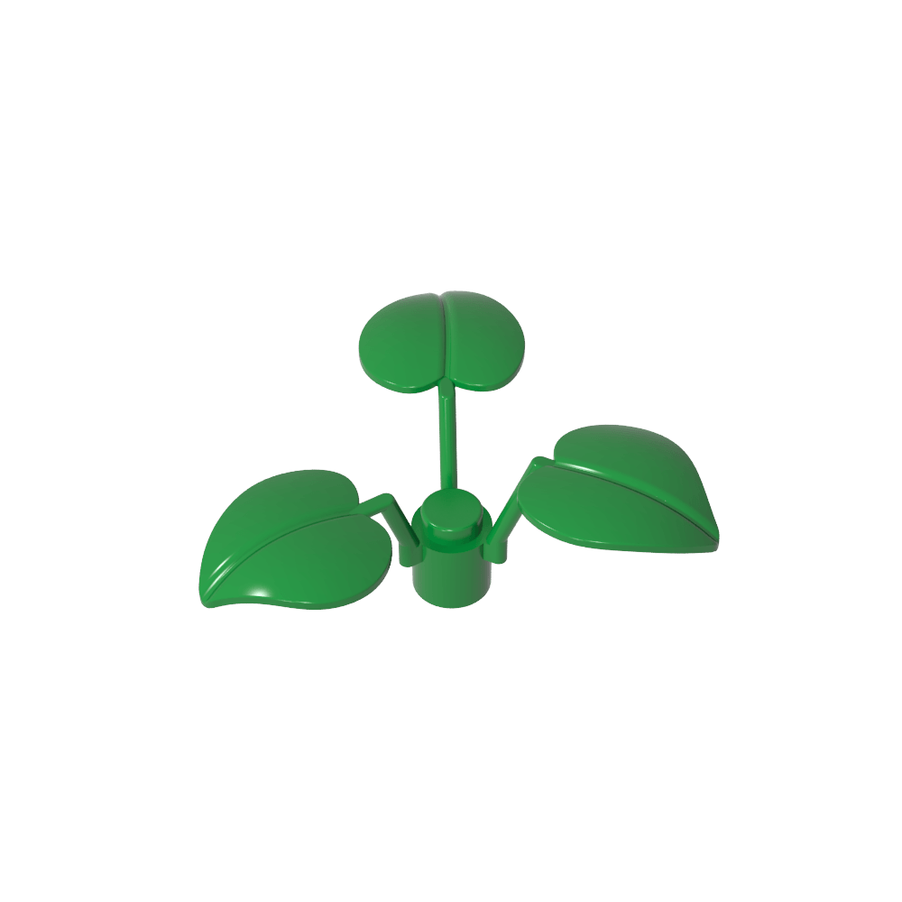Plante, 1 x 1 x 2/3 - 3 grandes feuilles-MyGobricksFr