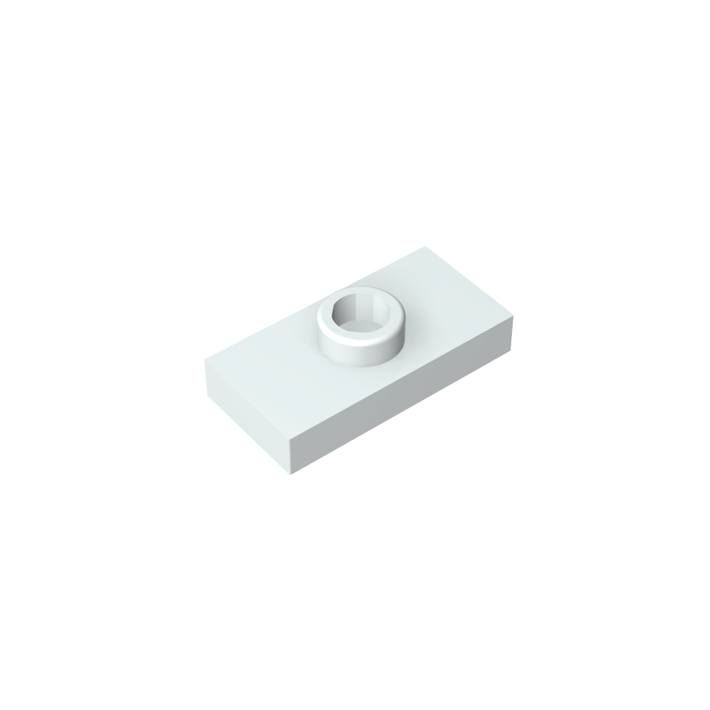 Plaque spéciale 1 x 2 avec 1 goujon rainuré et support de goujon intérieur (cavalier)-MyGobricksFr