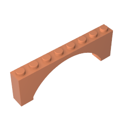 Arche en briques 1 x 8 x 2 surélevée-MyGobricksFr