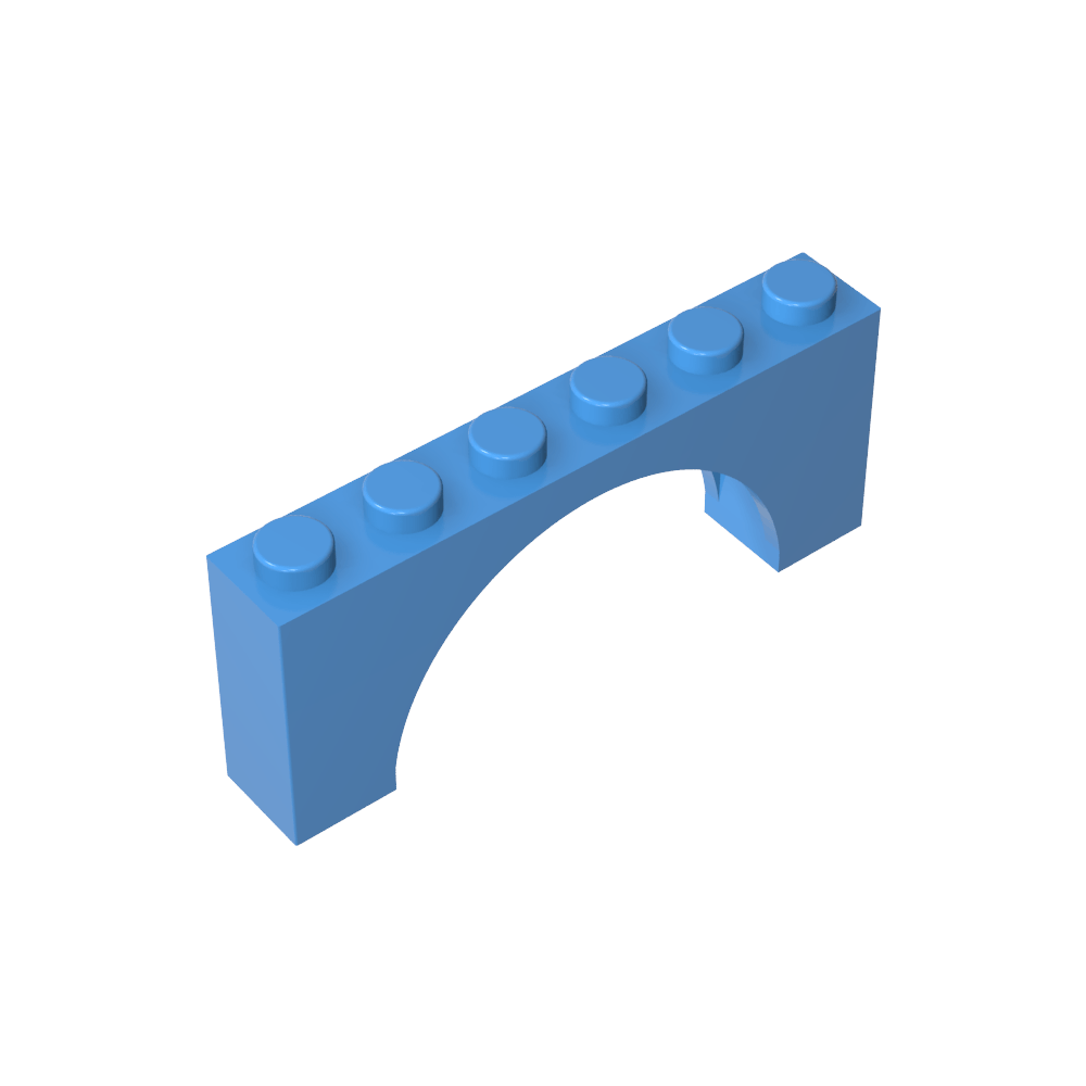 Arche en brique 1 x 6 x 2 - Dessus mince sans dessous renforcé [Nouvelle version]-MyGobricksFr
