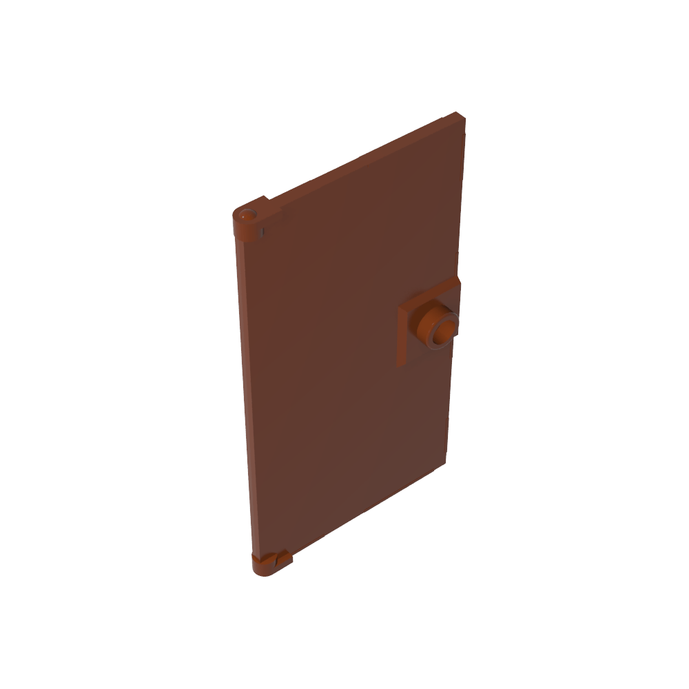 Porte 1 x 4 x 6 lisse avec plinthe à poignée carrée-MyGobricksFr