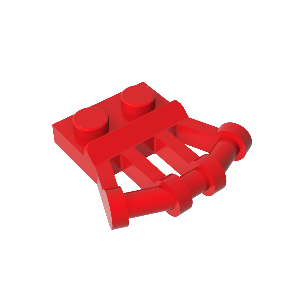 Assiette spéciale 1 x 2 avec poignées inclinées sur le côté-MyGobricksFr