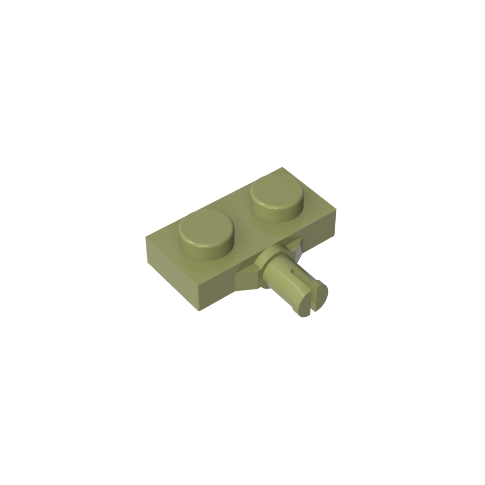 Plaque spéciale 1 x 2 avec support de roue, fente simple-MyGobricksFr
