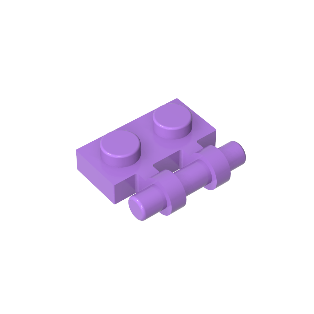 Plaque spéciale 1 x 2 Poignée latérale [Extrémités libres]-MyGobricksFr