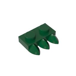 Plaque spéciale 1 x 2 à trois dents [Tri-Tooth]-MyGobricksFr