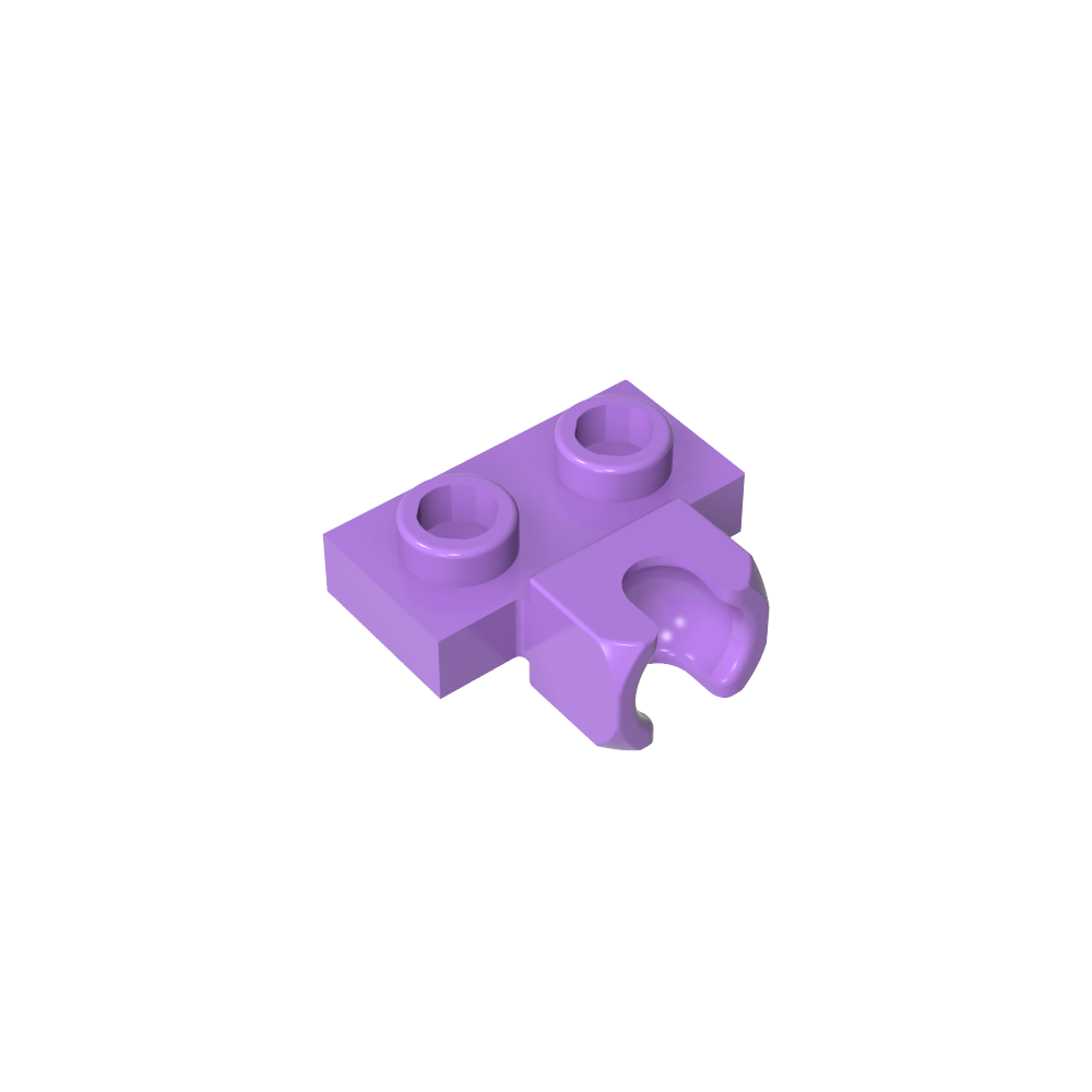 Plaque spéciale 1 x 2 5,9 mm, coupelle centrale latérale-MyGobricksFr