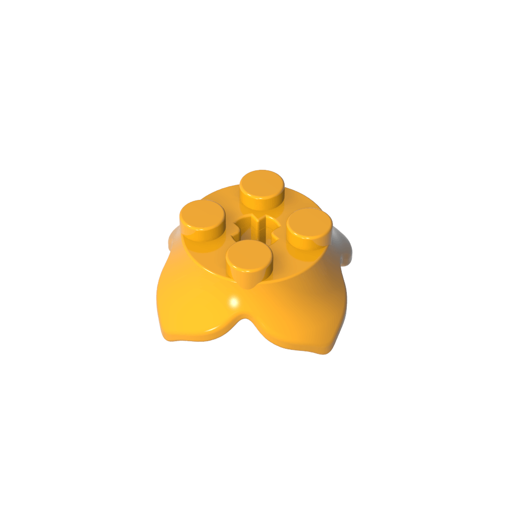 Plaque ronde 2 x 2 x 2/3 avec trou d'essieu et 4 extensions de lames-MyGobricksFr