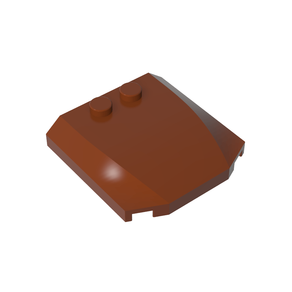 Toit incurvé en pente 4 x 4 x 2/3 Triple courbure avec 2 montants-MyGobricksFr