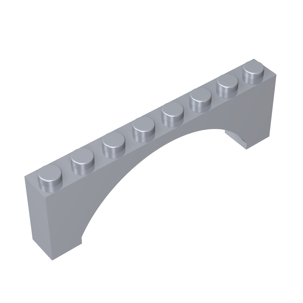 Arche en briques 1 x 8 x 2 surélevée-MyGobricksFr