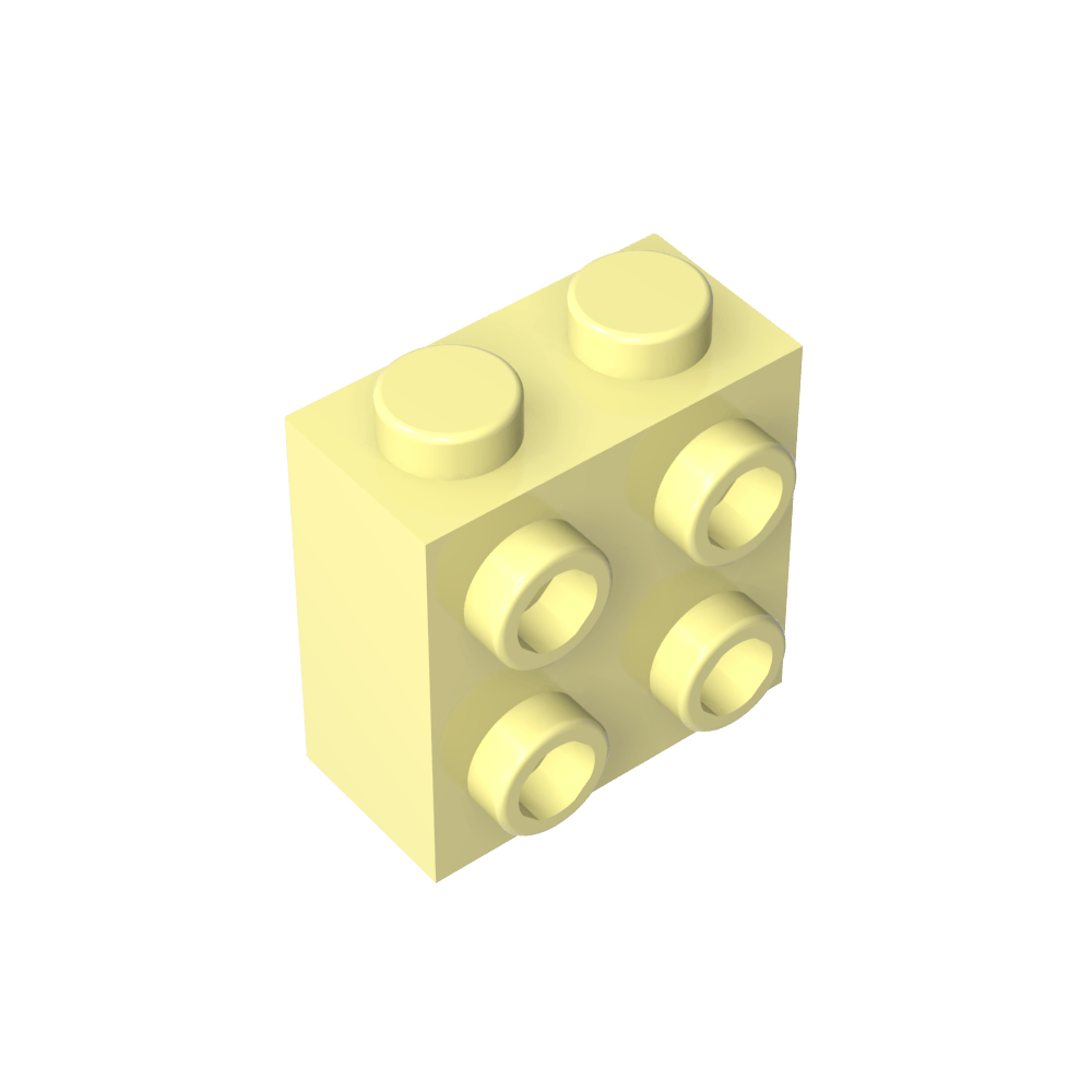 Brique spéciale 1 x 2 x 1 2/3 avec quatre tenons sur une face-MyGobricksFr