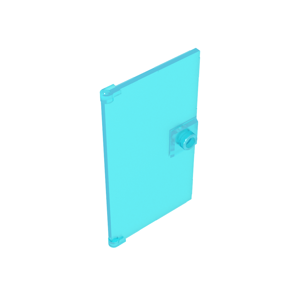 Porte 1 x 4 x 6 lisse avec plinthe à poignée carrée-MyGobricksFr