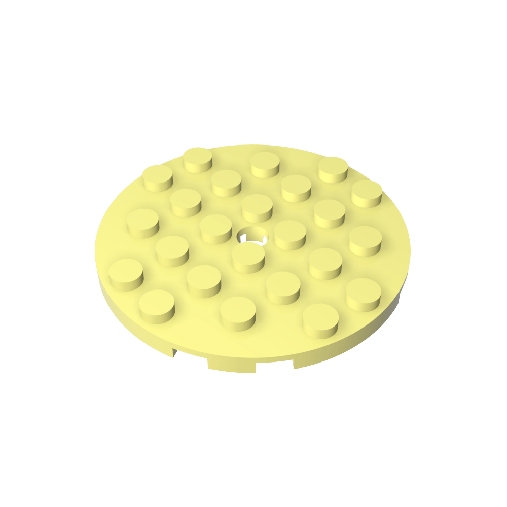 Assiette ronde 6 x 6 avec trou-MyGobricksFr