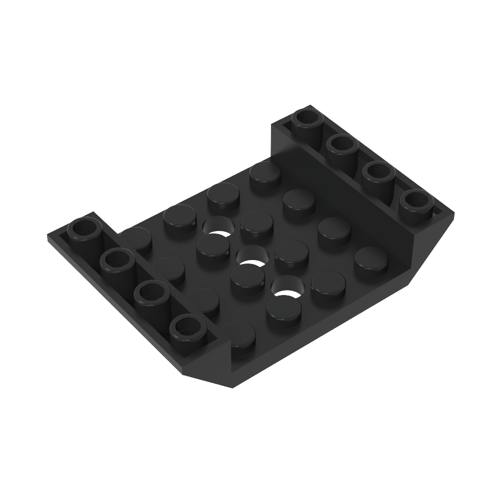 Pente inversée 45° 6 x 4 Double avec découpe 4 x 4 et 3 trous-MyGobricksFr