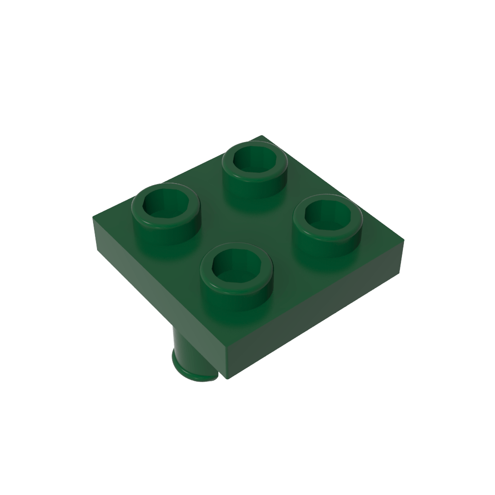 Plaque 2 x 2 avec 2 broches-MyGobricksFr