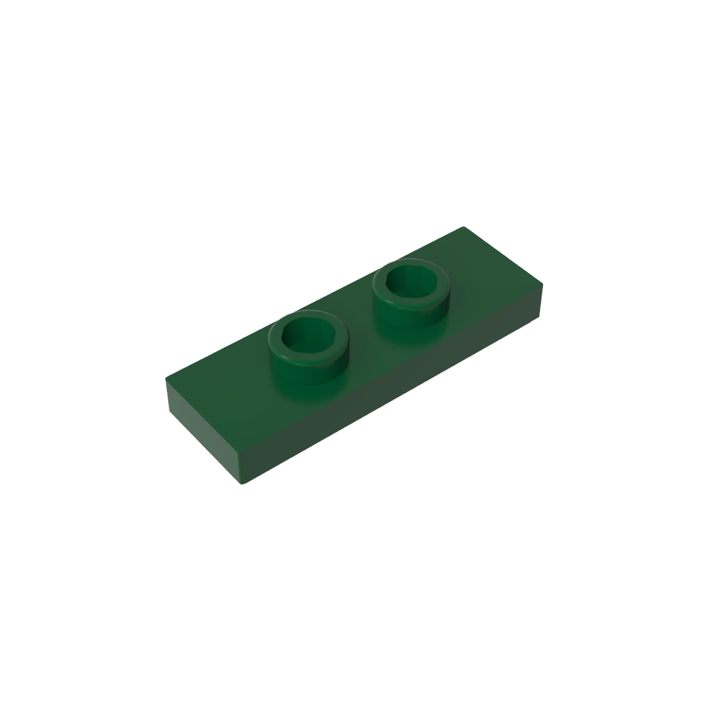 Plaque spéciale 1 x 3 avec 2 goujons rainurés et porte-goujons intérieur (cavalier)-MyGobricksFr