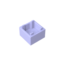 Conteneur, boîte 2 x 2 x 1 – Ouverture sur le dessus avec fond intérieur plat-MyGobricksFr