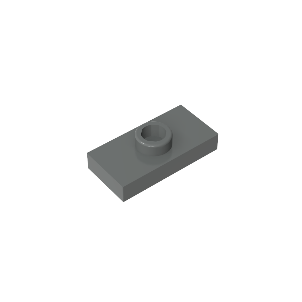Plaque spéciale 1 x 2 avec 1 goujon rainuré et support de goujon intérieur (cavalier)-MyGobricksFr