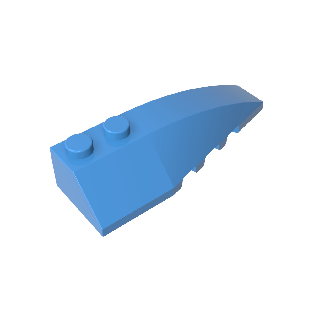 Coin incurvé 6 x 2 Droite-MyGobricksFr