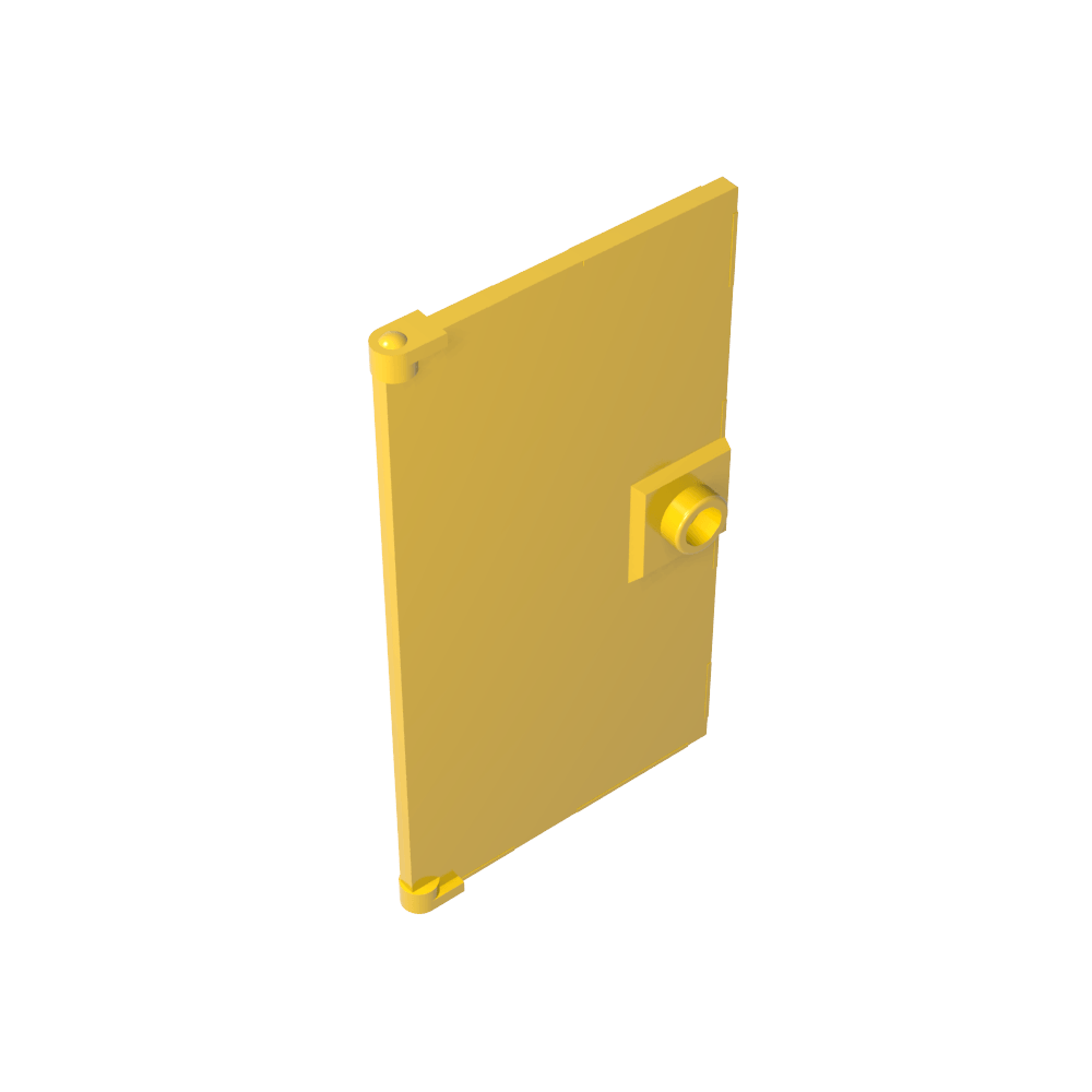 Porte 1 x 4 x 6 lisse avec plinthe à poignée carrée-MyGobricksFr