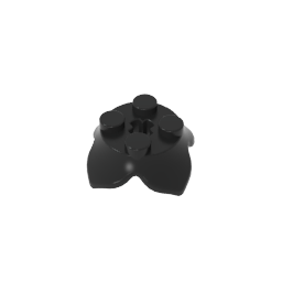 Plaque ronde 2 x 2 x 2/3 avec trou d'essieu et 4 extensions de lames-MyGobricksFr