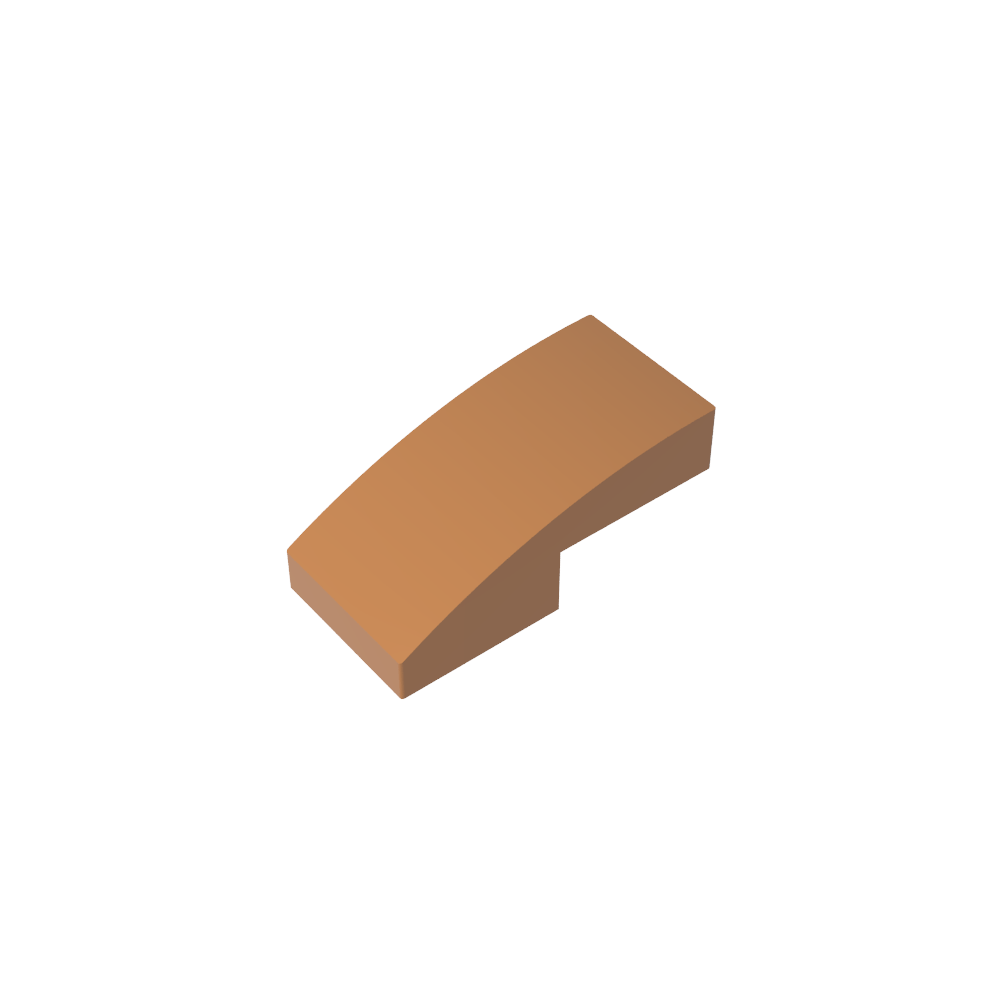 Pente Courbe 2 x 1 Sans Montants [1/2 Arc]-MyGobricksFr