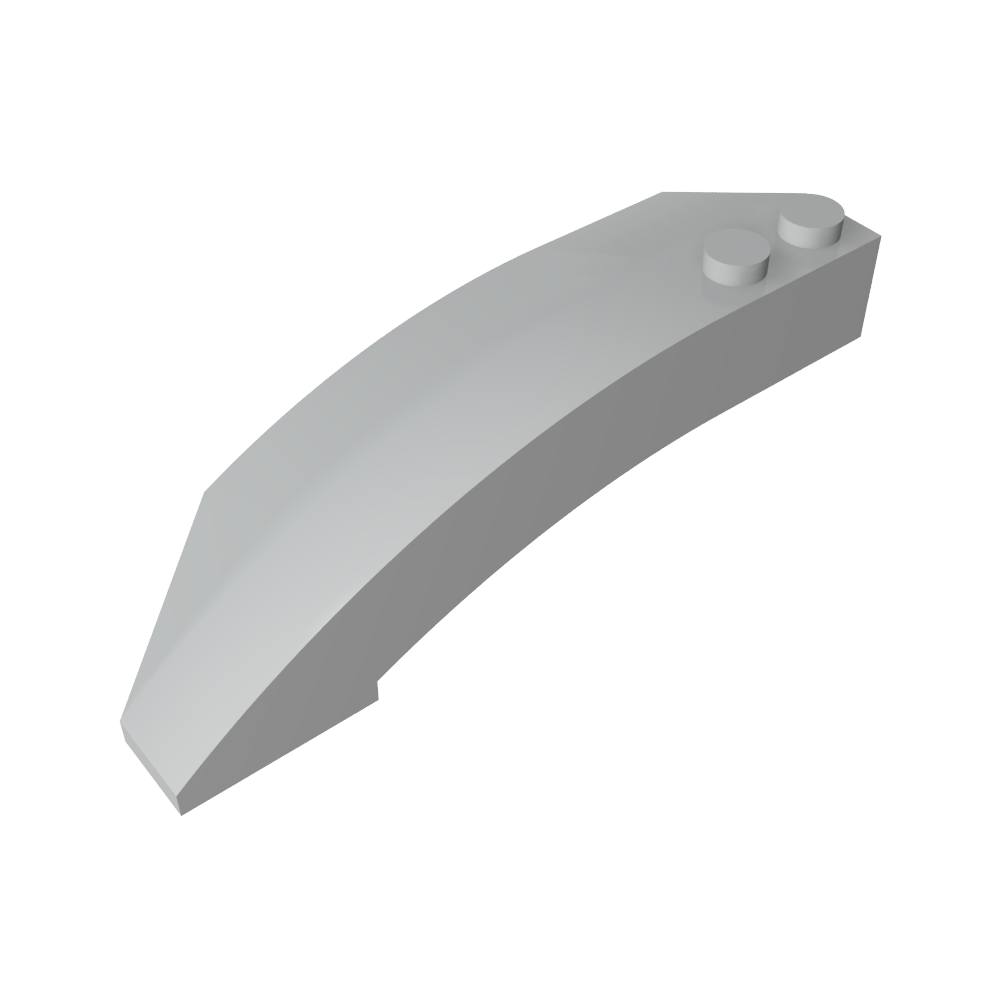 Coin incurvé 8 x 3 x 2 ouvert à droite-MyGobricksFr