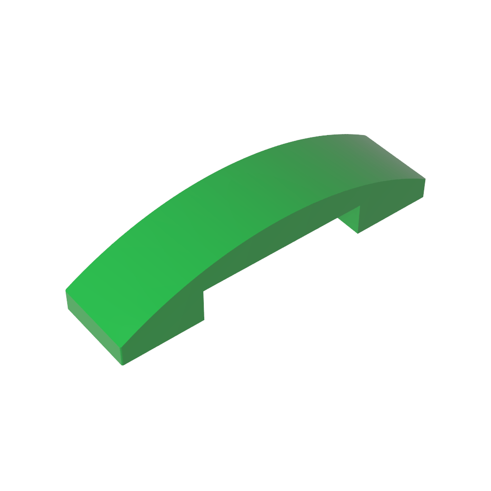 Toit incurvé en pente 4 x 1 Double sans montants-MyGobricksFr