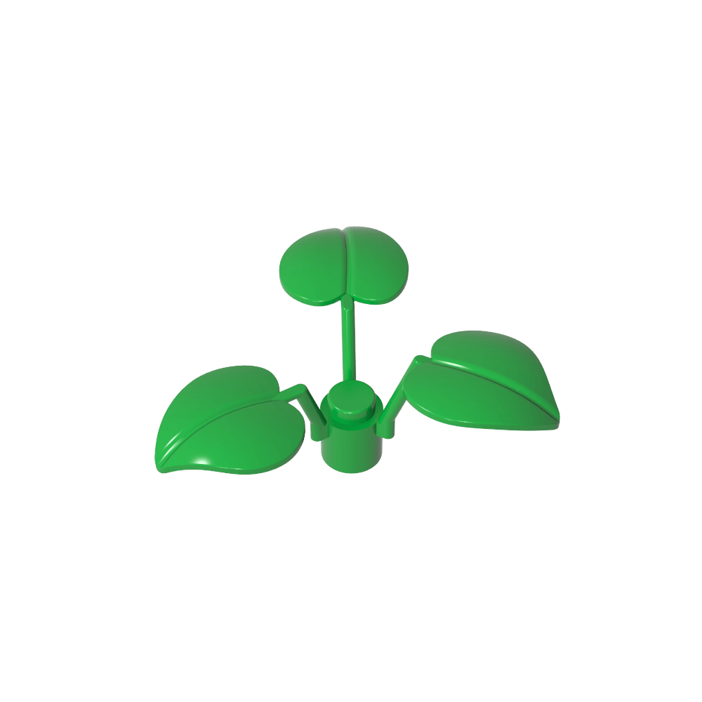 Plante, 1 x 1 x 2/3 - 3 grandes feuilles-MyGobricksFr