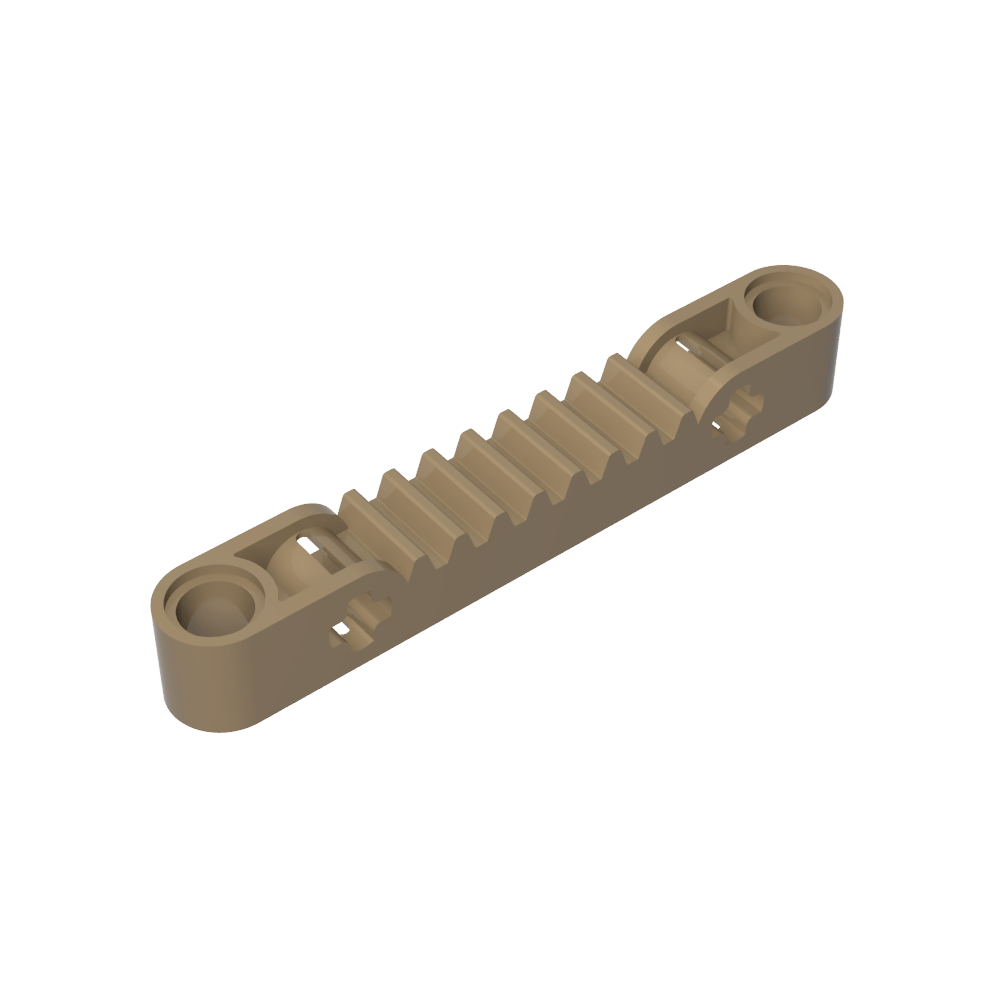 Crémaillère Technic 1 x 7 avec axe et trous pour goupille-MyGobricksFr