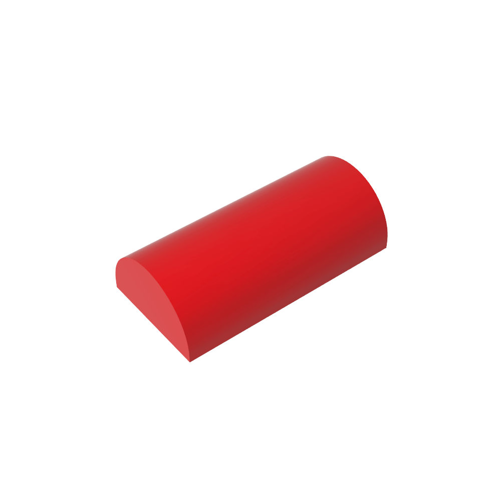 Brique cintrée 2 x 4 sans montants, dessus incurvé-MyGobricksFr