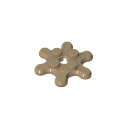 Plaque ronde 2 x 2 avec 6 dents d'engrenage / pétales de fleur-MyGobricksFr