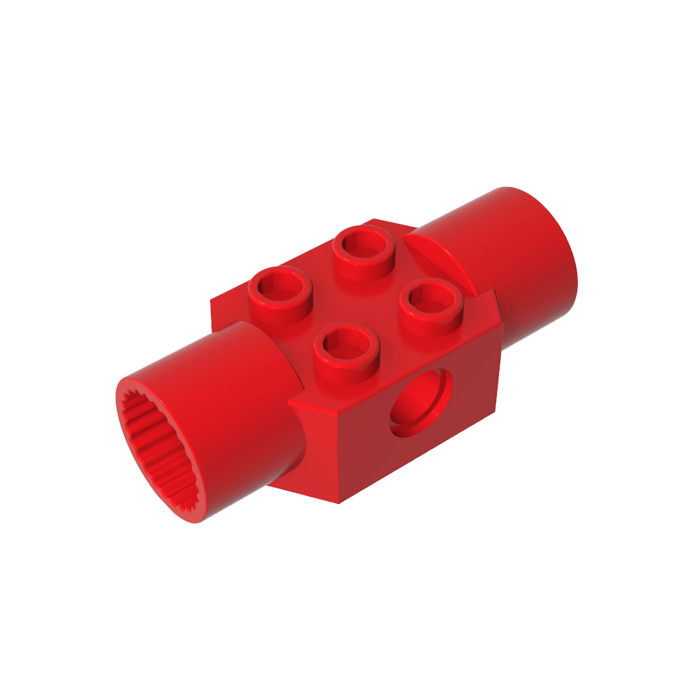 Brique Technic spéciale 2 x 2 avec trou pour goupille, avec 2 articulations rotatives-MyGobricksFr