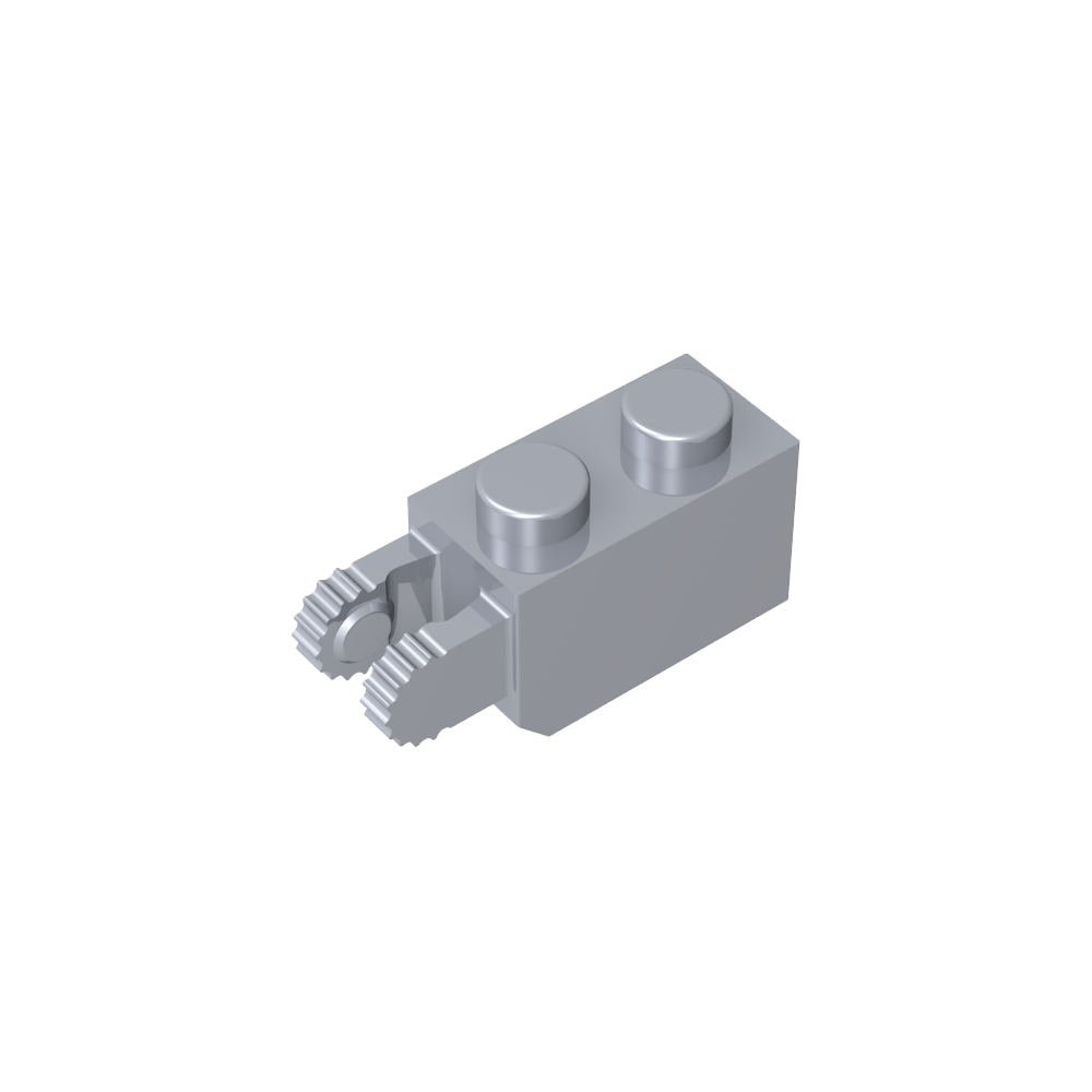 Brique à charnière 1 x 2, verrouillage à 2 doigts, extrémité verticale, 9 dents-MyGobricksFr