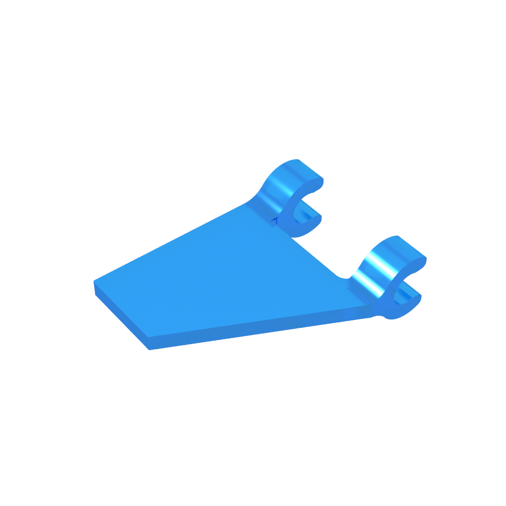 Drapeau trapézoïdal 2 x 2 avec 2 clips [clips en U épais]-BricksBulk.Fr