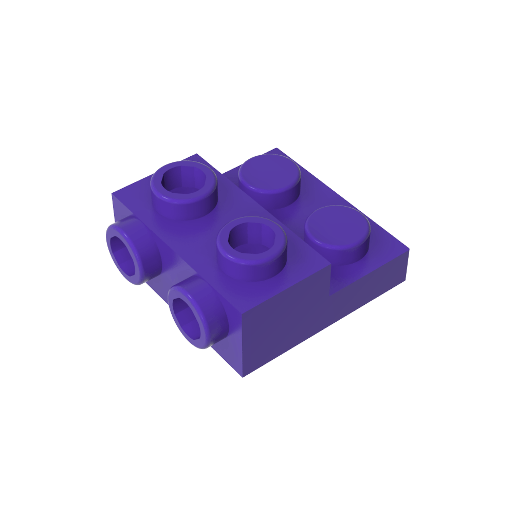 Plaque spéciale 2 x 2 x 0,667 avec deux goujons latéraux et deux goujons en relief-MyGobricksFr