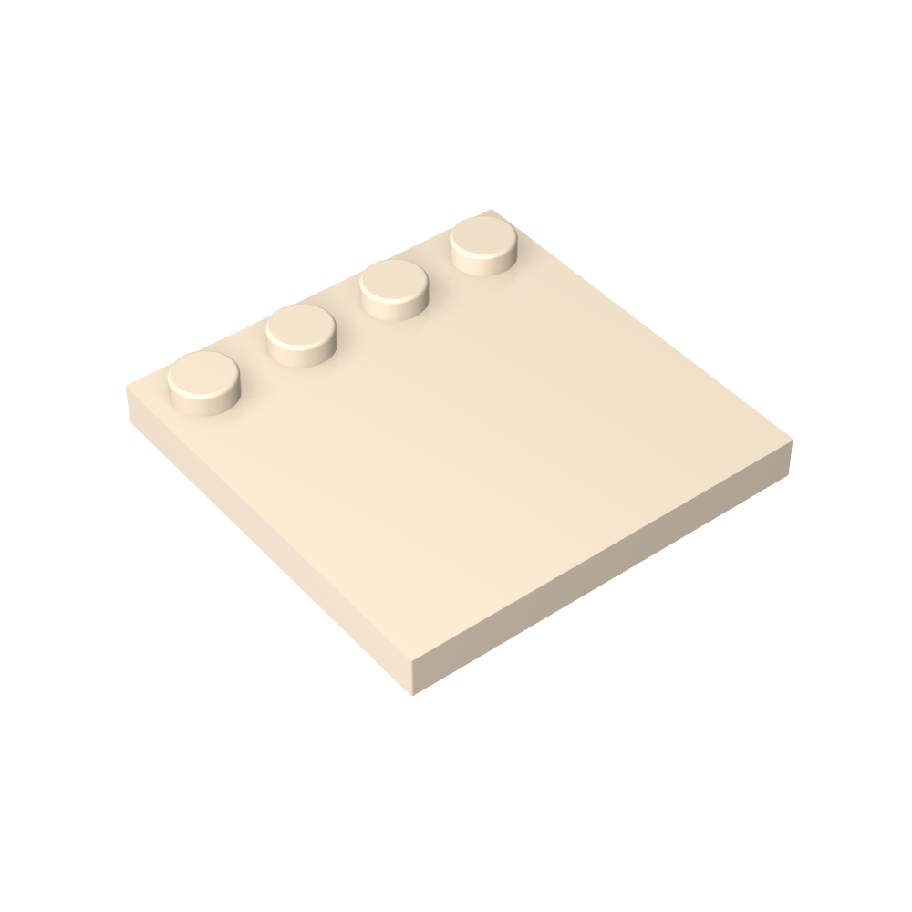 Plaques spéciales 4 x 4 avec goujons sur un bord [Lisse]-MyGobricksFr