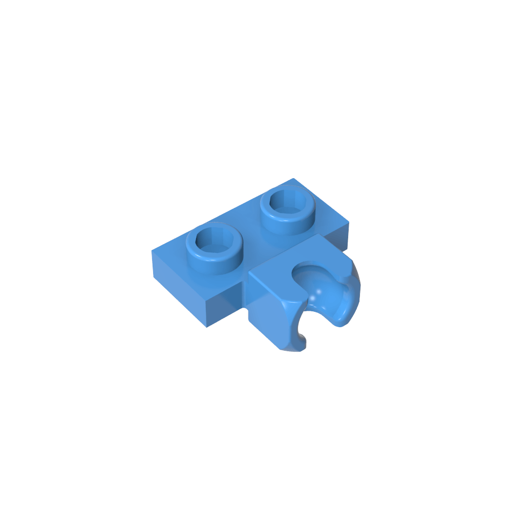 Plaque spéciale 1 x 2 5,9 mm, coupelle centrale latérale-MyGobricksFr