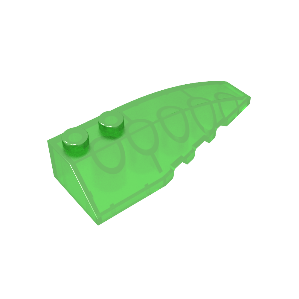 Coin incurvé 6 x 2 Droite-MyGobricksFr