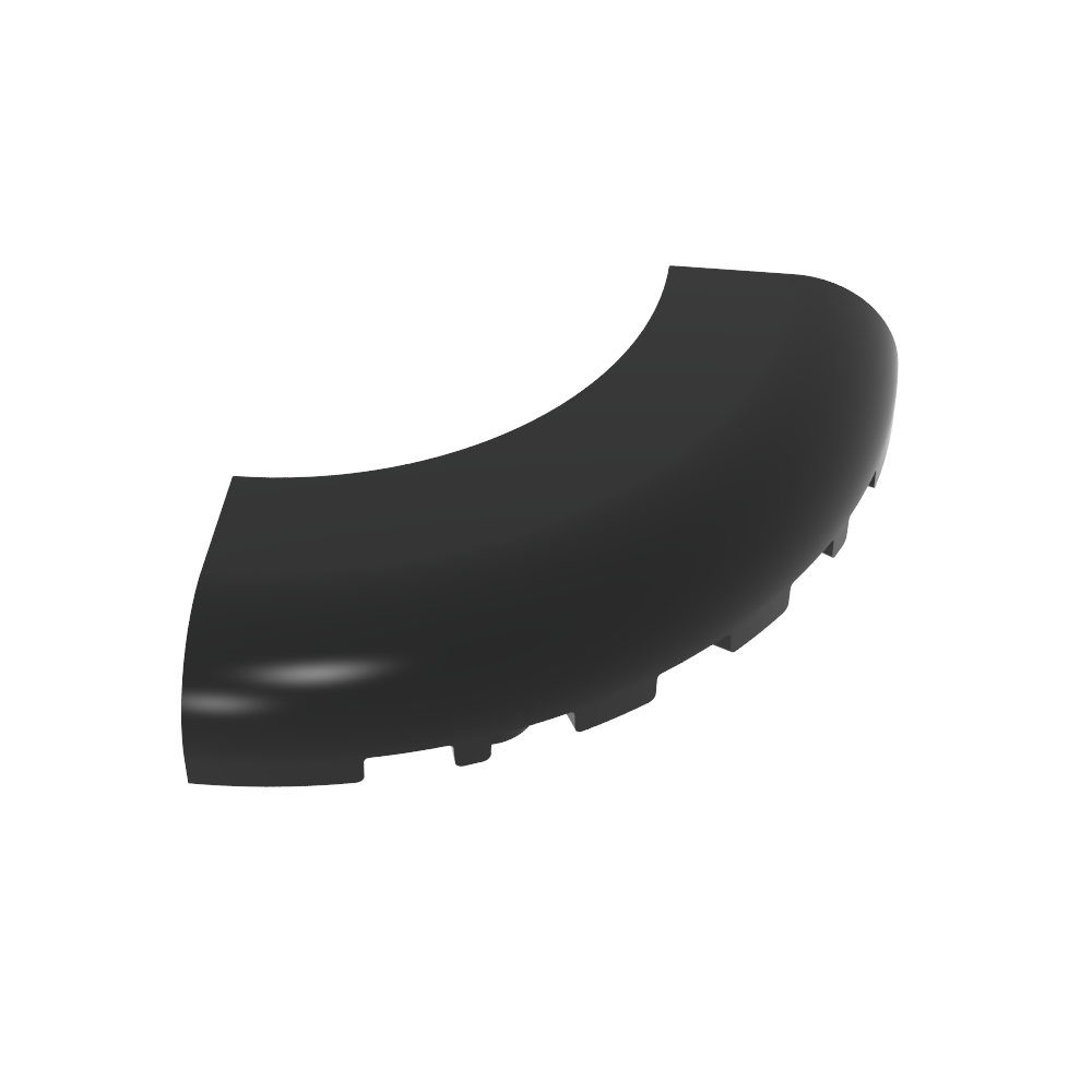 Brique d'angle arrondie 5 x 5 x 1 avec découpes inférieures [Sans montants] [Arc 1/4]-MyGobricksFr